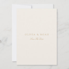 Elegant Script Gold & Ivory Sla de datum Kaart