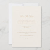 Elegant Script Gold & Ivory Sla de datum Kaart (Voorkant)