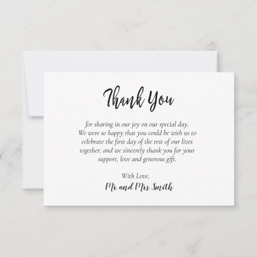 Elegant Script Gold Leaders Foto Hartelijk dank Bedankkaart (Achterkant)