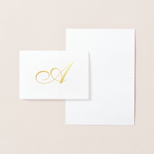 Elegant Script Gold Monogram Hartelijk dank Folie Kaarten (Display)