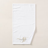 Elegant Script Gold Monogram Initialen Naam Bad Handdoek (Handdoek)