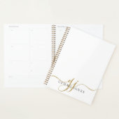 Elegant Script Gold Monogram Initialen Naam Planner (Display)