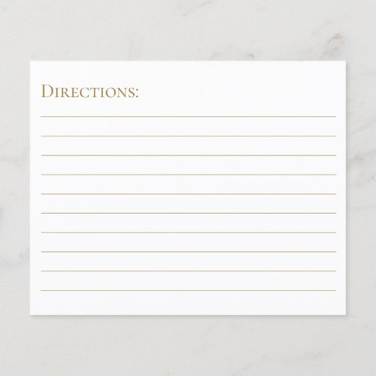 Elegant Script Gold Vrijgezellenfeest Recipe Kaart (Achterkant)