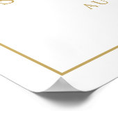 Elegant Script Gold Welcome Sign Weduwen Poster (Hoek)