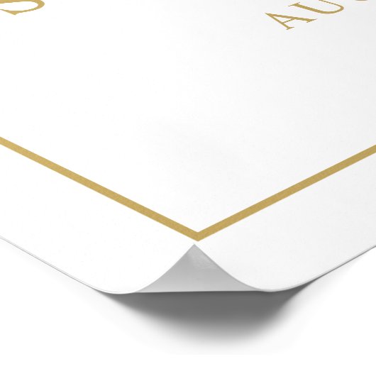 Elegant Script Gold Welcome Sign Weduwen Poster (Hoek)