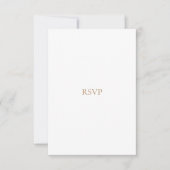 Elegant Script Gold & White RSVP-kaart RSVP Kaartje (Voorkant)