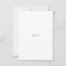 Elegant Script Gold & White RSVP-kaart RSVP Kaartje