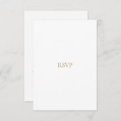 Elegant Script Gold & White RSVP-kaart RSVP Kaartje (Voorkant / Achterkant)