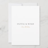 Elegant Script Gold & White Save The Date Kaart (Voorkant)
