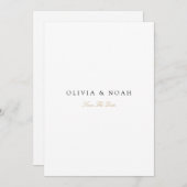 Elegant Script Gold & White Save The Date Kaart (Voorkant / Achterkant)