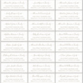 Elegant Script Gold White Wedding Guest Address Sticker (Voorkant)