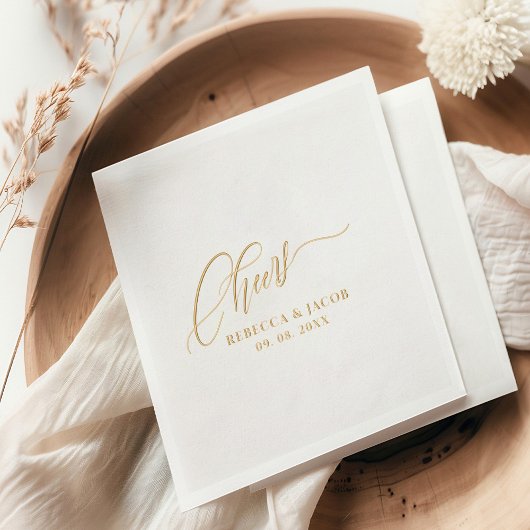 Elegant Script Goud Folie Servetten