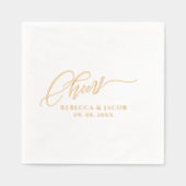 Elegant Script Goud Folie Servetten (Voorkant)