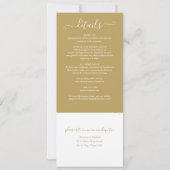 Elegant Script Goud Minimalistisch All-in-One Trou Kaart (Achterkant)