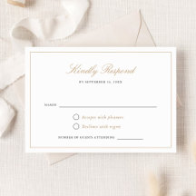 Elegant Script Goud Moderne Kalligrafie RSVP