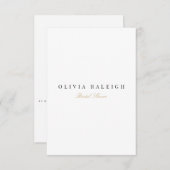 Elegant Script Goud Wit Bruids Douche Uitnodiging (Voorkant / Achterkant)