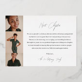 Elegant Script Grad Photo Graduation Announcement Folie Uitnodiging (Achterkant)