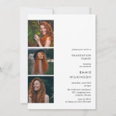 Elegant Script Graduate 4 Photo Collage Graduation Kaart (Achterkant)