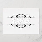 Elegant Script Graduate Folie Uitnodiging (Achterkant)