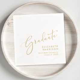 Elegant Script Graduation Party Folie Servetten