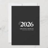 Elegant Script Graduation Party met foto Kaart (Achterkant)