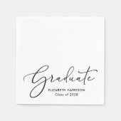Elegant Script Graduation Party Servet (Voorkant)