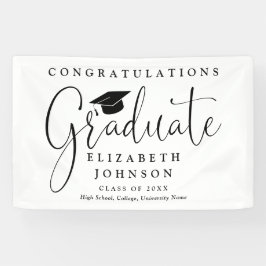 Elegant Script Graduation Party Spandoek