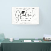 Elegant Script Graduation Party Spandoek (Beurs)