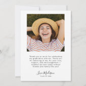 Elegant Script Graduation Photo Bedankkaart (Achterkant)