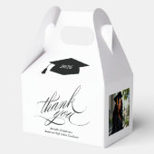 Elegant Script Graduation Thank You Photo Bedankdoosjes (Voorkant)