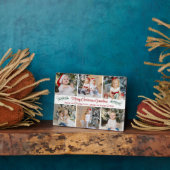 Elegant Script Grandma Kerstmis 6 Photo Collage Fotoplaat (Zijkant)