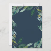 Elegant script greenery eucalyptus bruiloft kaart (Achterkant)