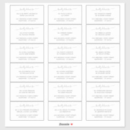 Elegant Script Grey Gast Adres Label Sjabloon