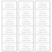 Elegant Script Grey Gast Adres Label Sjabloon (Voorkant)