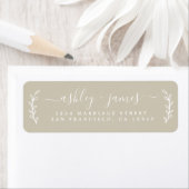 Elegant Script Grey Wedding Return-adres Etiket (Insitu)