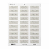 Elegant Script Grey Wedding Return-adres Etiket (Full Sheet)