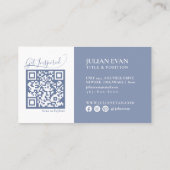 Elegant Script Groene waterverf penseelstreek Visitekaartje (Achterkant)