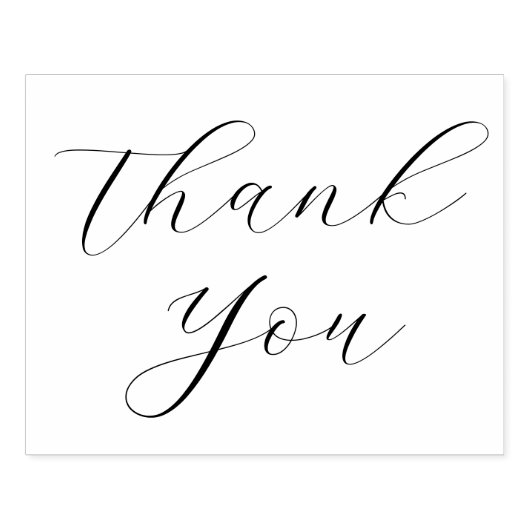 Elegant script groot bedankt rubberstempel (Afrduk)