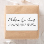 Elegant Script Groot Huwelijks Retouradres Etiket (Insitu)