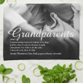 Elegant Script Grootouders Leuk Definitie Foto Theedoek (Gevouwen)