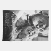 Elegant Script Grootouders Leuk Definitie Foto Theedoek (Horizontaal)