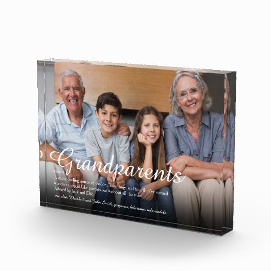 Elegant Script Grootouders Leuk Definitie Fotoblokken (Rechts)