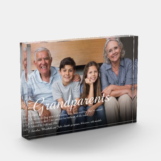 Elegant Script Grootouders Leuke Definitie Fotoblokken (Links)