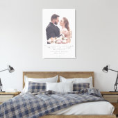Elegant Script Grote Trouwfoto & Aangepaste Huweli Canvas Afdruk (Insitu (Slaapkamer))