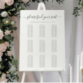 Elegant Script Guest List Wedding Seating Chart Poster