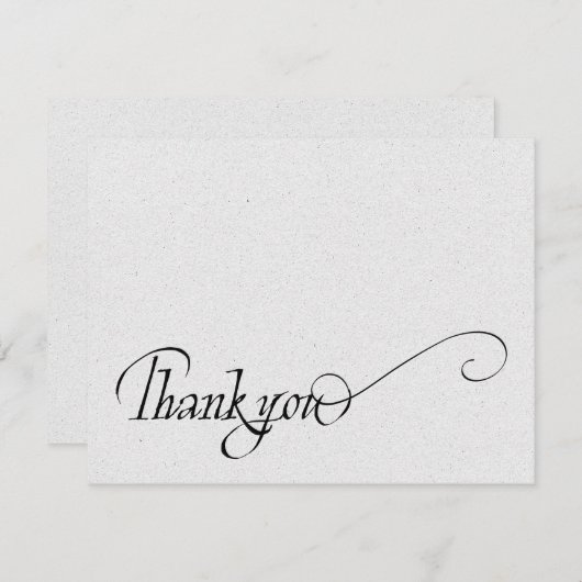 Elegant Script Hand Letterde Eenvoudig Dank u Bedankkaart (Voorkant / Achterkant)
