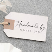 Elegant script "Handmade by Modern Minimalist" Rubberstempel