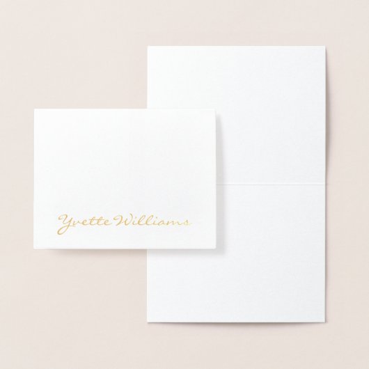 Elegant Script Handtekening Business Logo Real Gol Folie Kaarten (Display)