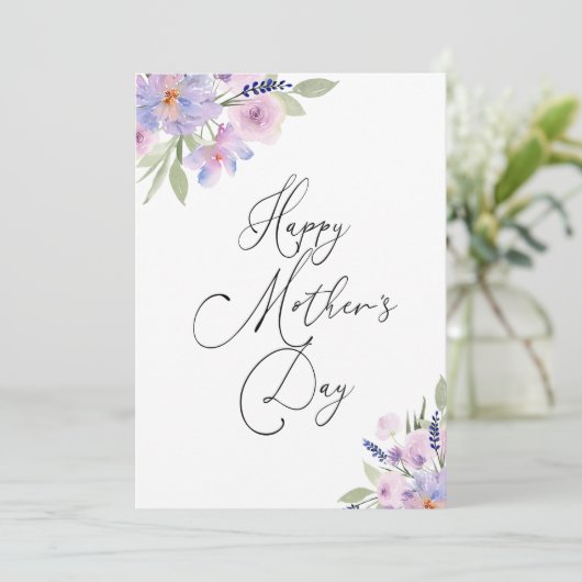 elegant script happy moederdag card feestdagenkaart (Staand voorkant)