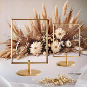 Elegant Script hart bruiloft tafel nummer twee Acryl Bord